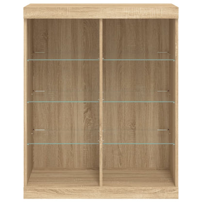Dressoir Met Led-Verlichting 8X37X00 Cm Kleurig Sonoma eiken
