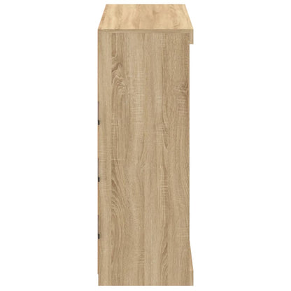 Dressoir Met Led-Verlichting 8X37X00 Cm Kleurig Sonoma eiken