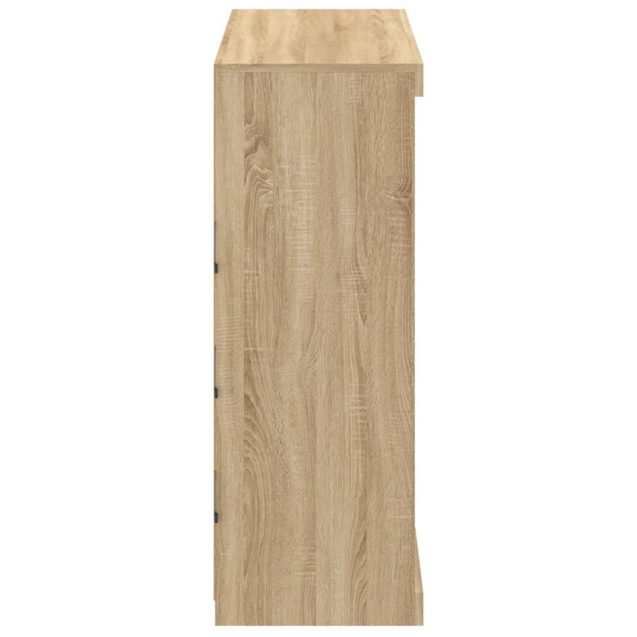 Dressoir Met Led-Verlichting 8X37X00 Cm Kleurig Sonoma eiken