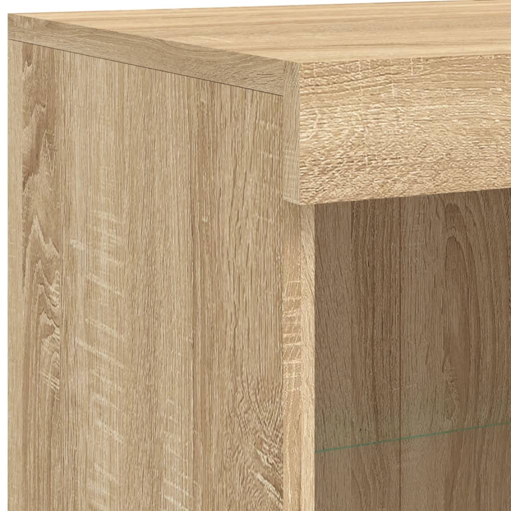 Dressoir Met Led-Verlichting 8X37X00 Cm Kleurig Sonoma eiken