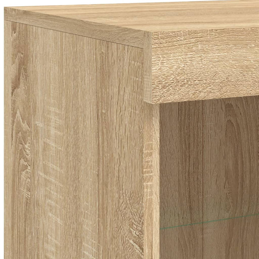 Dressoir Met Led-Verlichting 8X37X00 Cm Kleurig Sonoma eiken