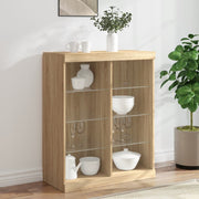Dressoir 81x37x100 cm sonoma eiken led