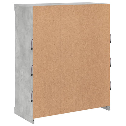 Dressoir Met Led-Verlichting 8X37X00 Cm Betongrijs