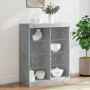 Dressoir 81x37x100 cm betongrijs LED