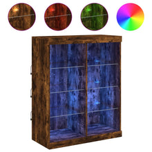 Dressoir Met Led-Verlichting 8X37X00 Cm Kleurig Gerookt eiken