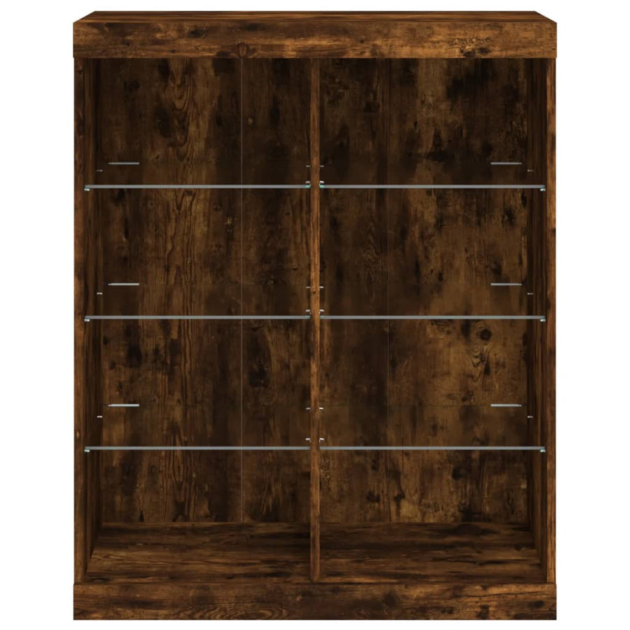 Dressoir Met Led-Verlichting 8X37X00 Cm Kleurig Gerookt eiken