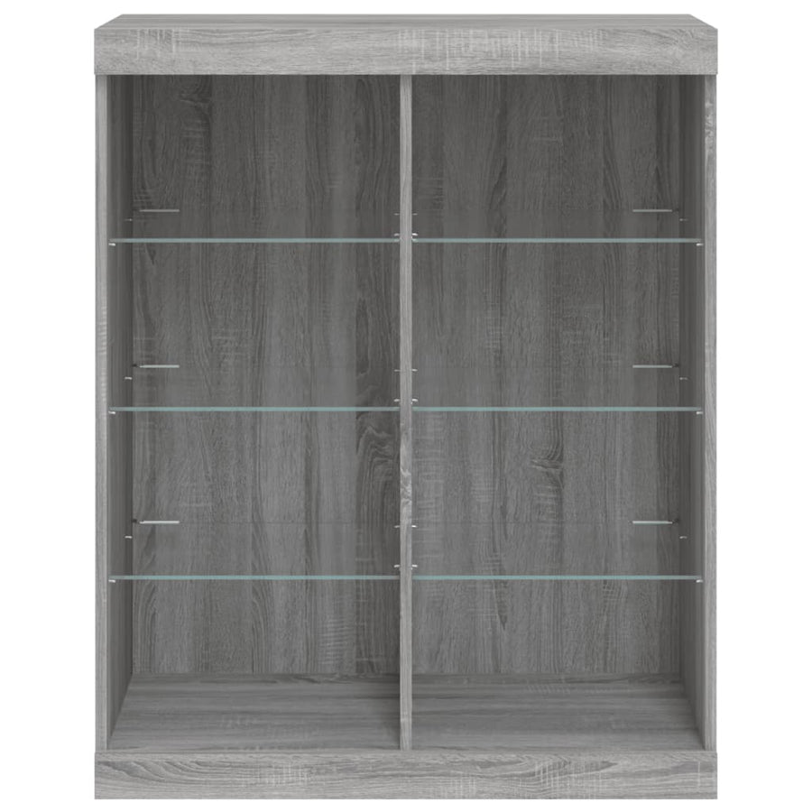 Dressoir Met Led-Verlichting 8X37X00 Cm Eiken Grijs sonoma
