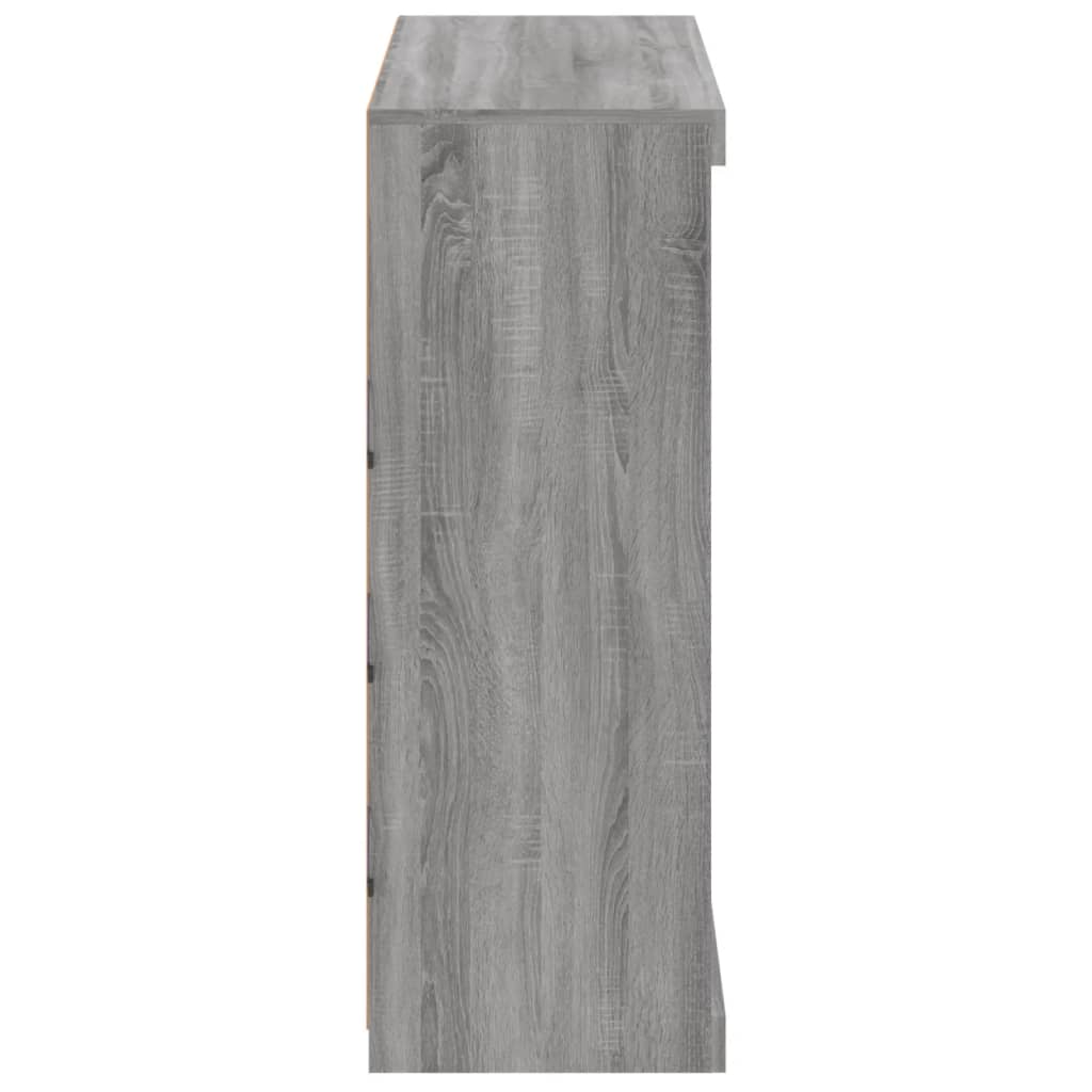 Dressoir Met Led-Verlichting 8X37X00 Cm Eiken Grijs sonoma