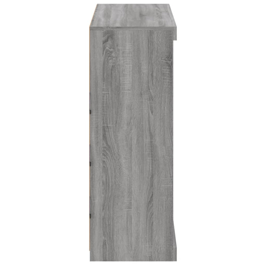 Dressoir Met Led-Verlichting 8X37X00 Cm Eiken Grijs sonoma