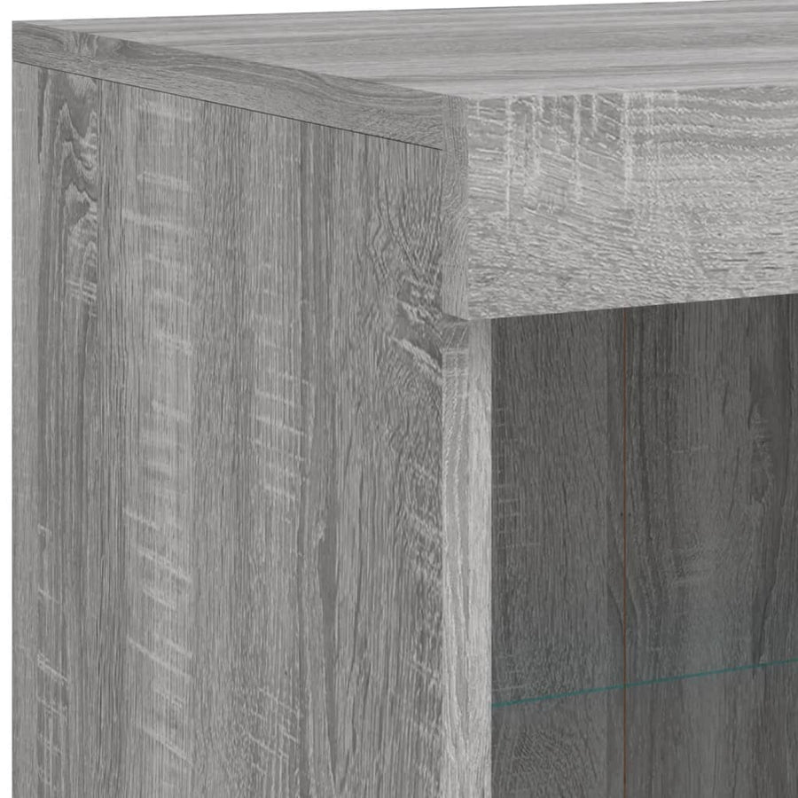 Dressoir Met Led-Verlichting 8X37X00 Cm Eiken Grijs sonoma