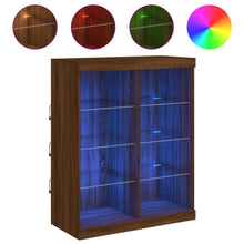 Dressoir Met Led-Verlichting 8X37X00 Cm Bruineikenkleurig bruin eikenkleur