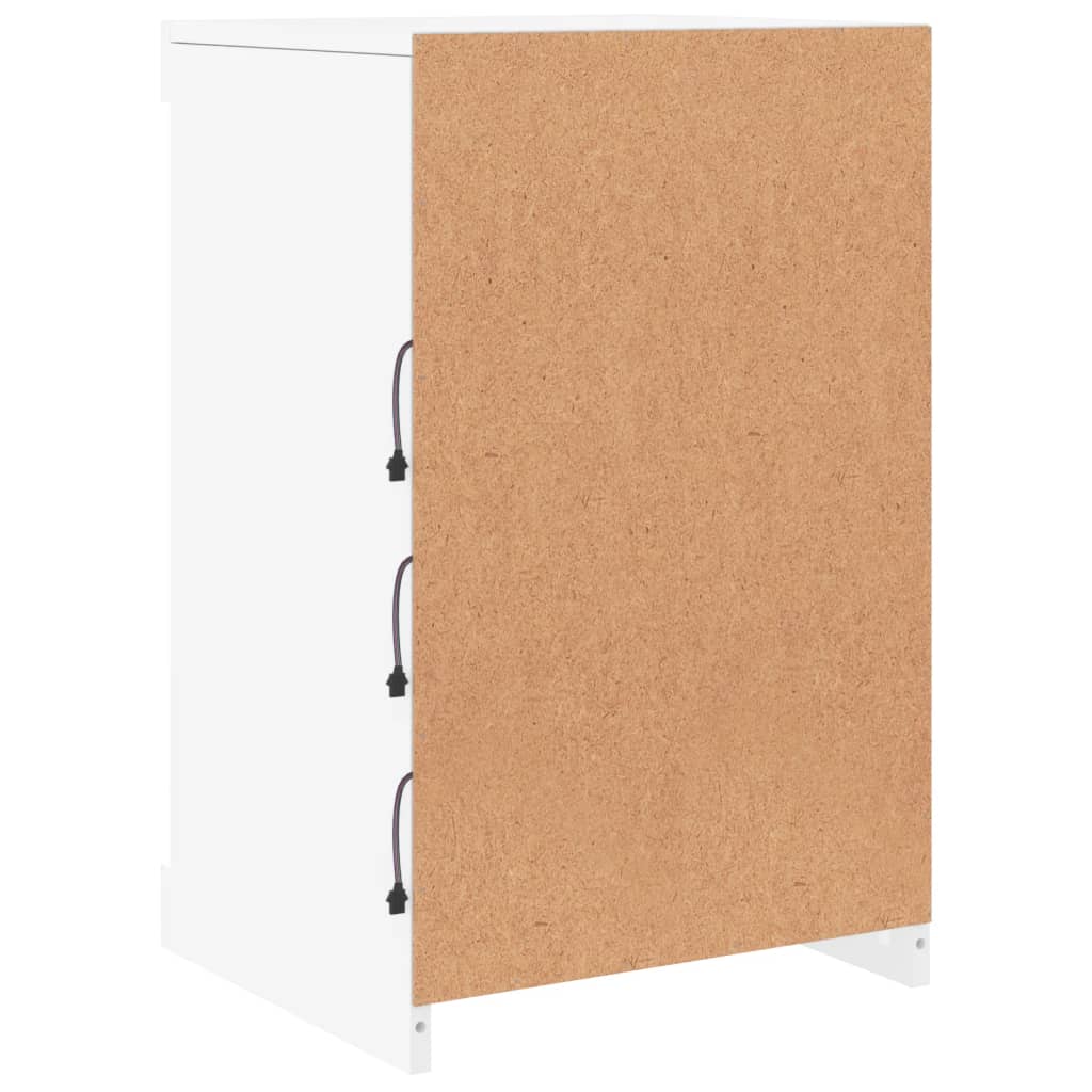 Dressoir Met Led-Verlichting 4X37X67 Cm Wit