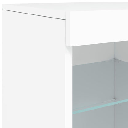 Dressoir Met Led-Verlichting 4X37X67 Cm Wit