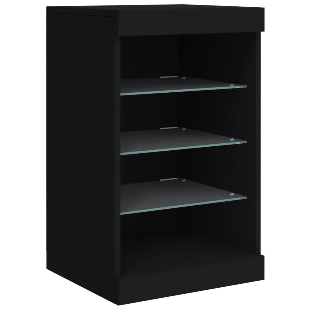 Dressoir Met Led-Verlichting 4X37X67 Cm Zwart