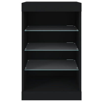 Dressoir Met Led-Verlichting 4X37X67 Cm Zwart