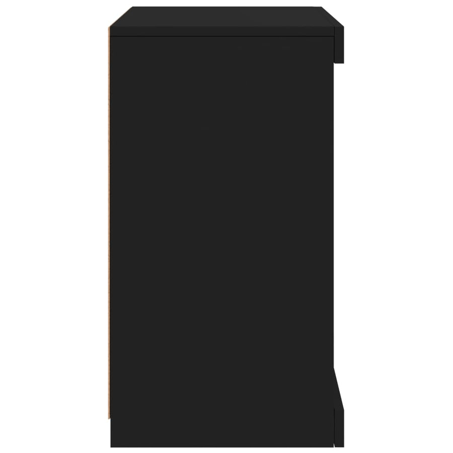 Dressoir Met Led-Verlichting 4X37X67 Cm Zwart