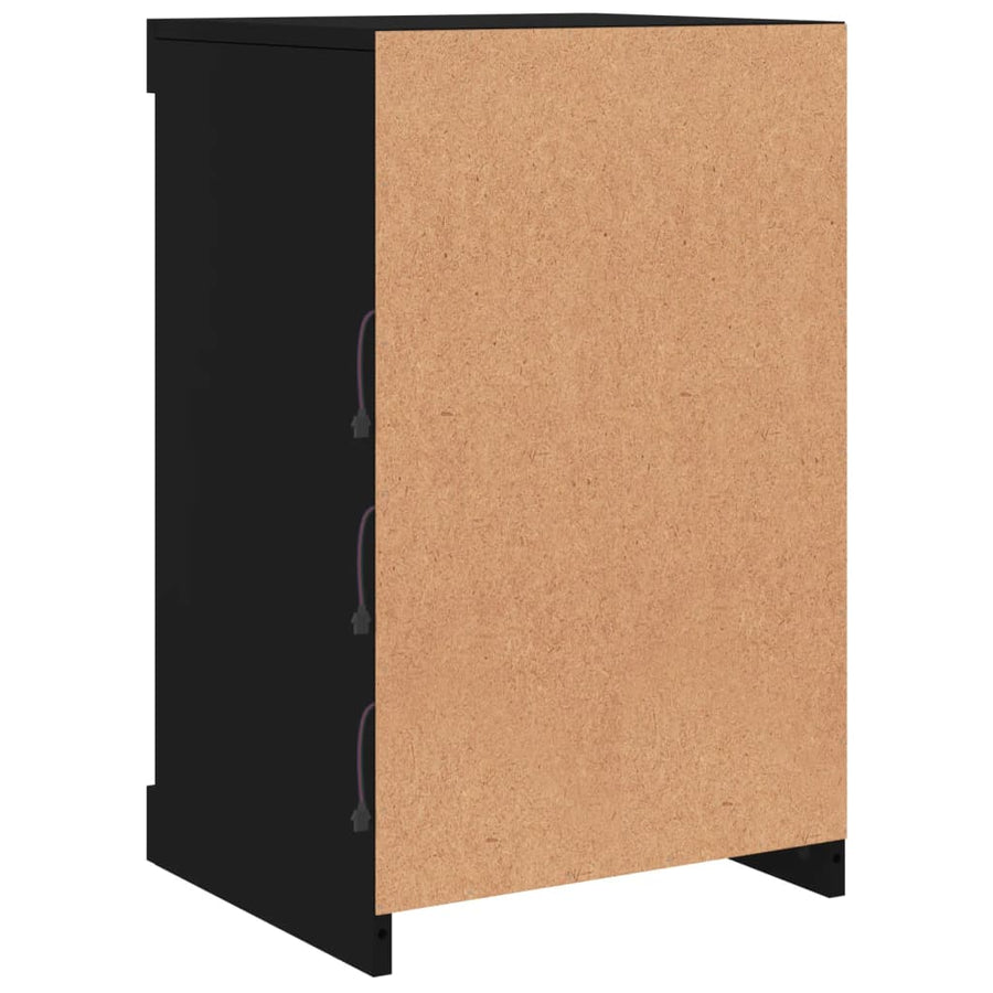 Dressoir Met Led-Verlichting 4X37X67 Cm Zwart
