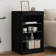Dressoir zwart 41x37x67 cm LED
