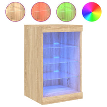 Dressoir Met Led-Verlichting 4X37X67 Cm Kleurig Sonoma eiken