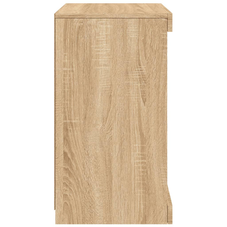 Dressoir Met Led-Verlichting 4X37X67 Cm Kleurig Sonoma eiken