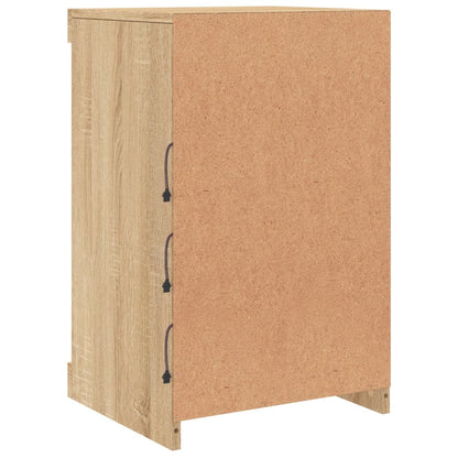 Dressoir Met Led-Verlichting 4X37X67 Cm Kleurig Sonoma eiken