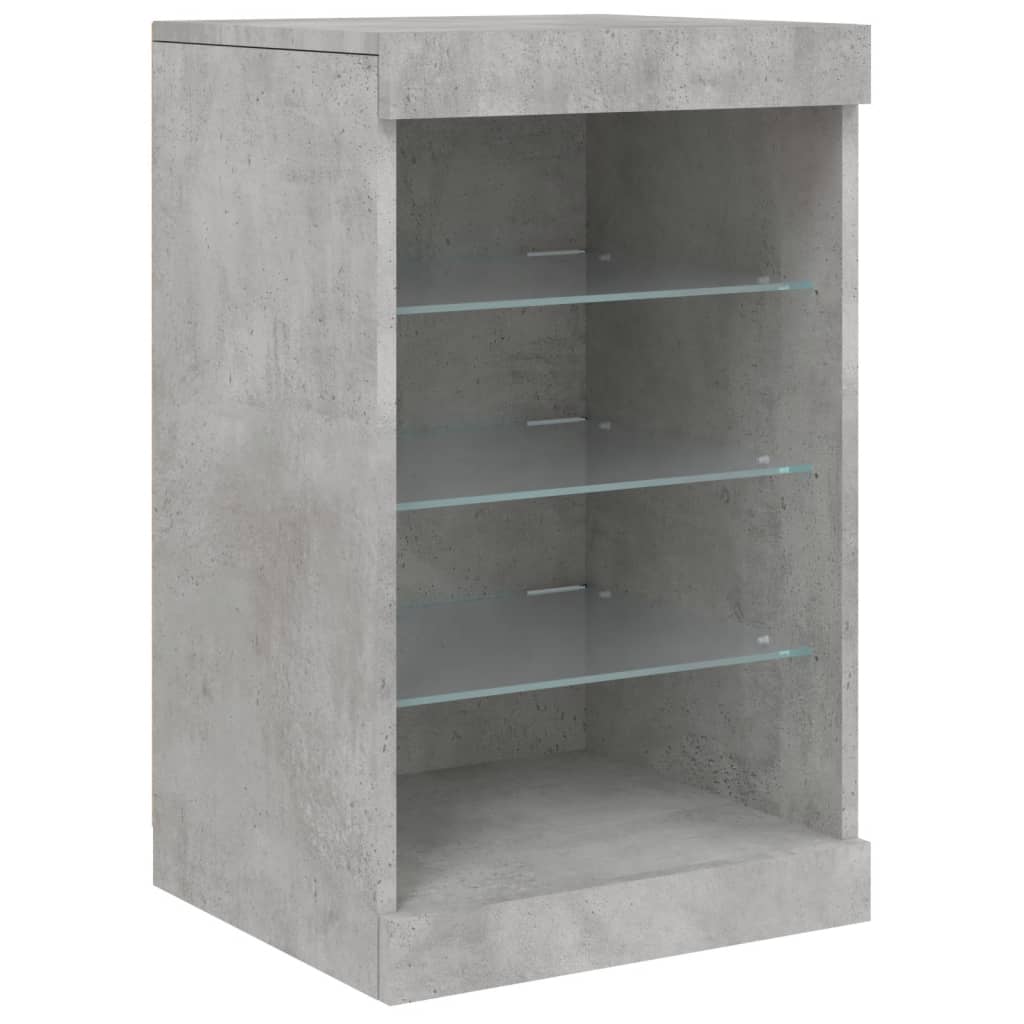 Dressoir Met Led-Verlichting 4X37X67 Cm Betongrijs