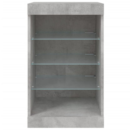 Dressoir Met Led-Verlichting 4X37X67 Cm Betongrijs
