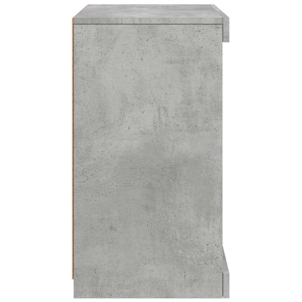 Dressoir Met Led-Verlichting 4X37X67 Cm Betongrijs