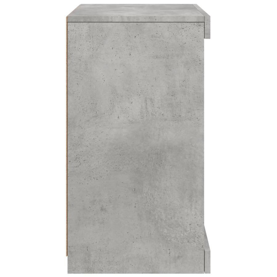 Dressoir Met Led-Verlichting 4X37X67 Cm Betongrijs