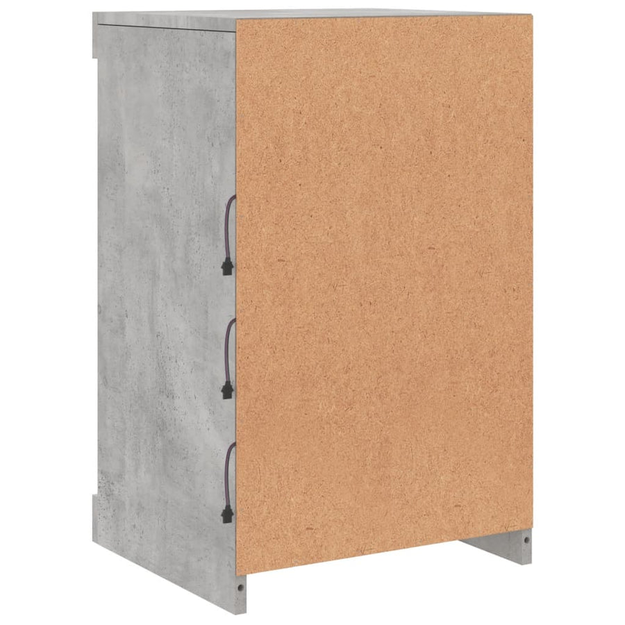 Dressoir Met Led-Verlichting 4X37X67 Cm Betongrijs