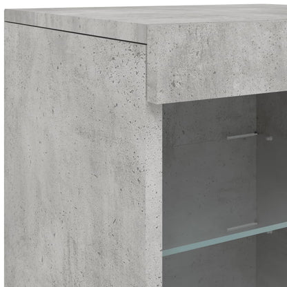 Dressoir Met Led-Verlichting 4X37X67 Cm Betongrijs
