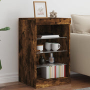 Dressoir 41x37x67 cm gerookt eiken met LED