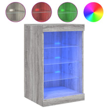 Dressoir Met Led-Verlichting 4X37X67 Cm Eiken Grijs sonoma