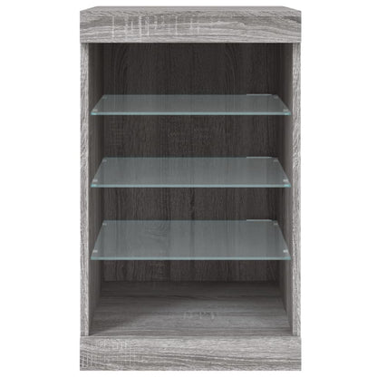 Dressoir Met Led-Verlichting 4X37X67 Cm Eiken Grijs sonoma