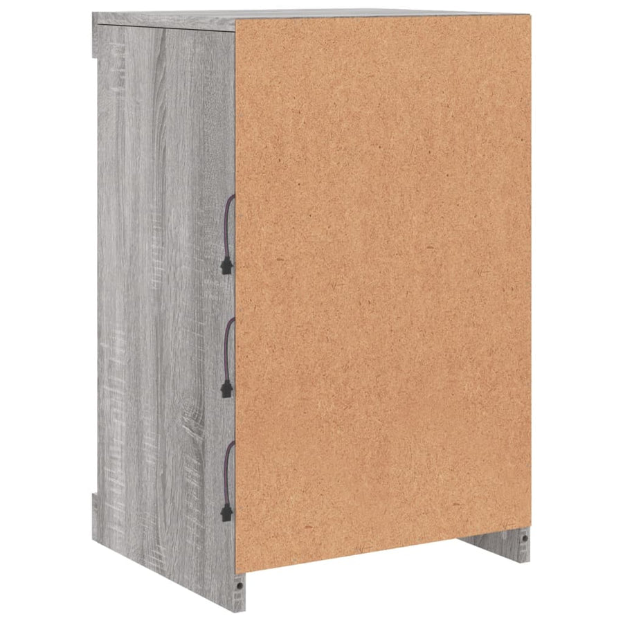 Dressoir Met Led-Verlichting 4X37X67 Cm Eiken Grijs sonoma