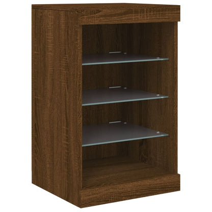 Dressoir Met Led-Verlichting 4X37X67 Cm Bruineikenkleurig bruin eikenkleur