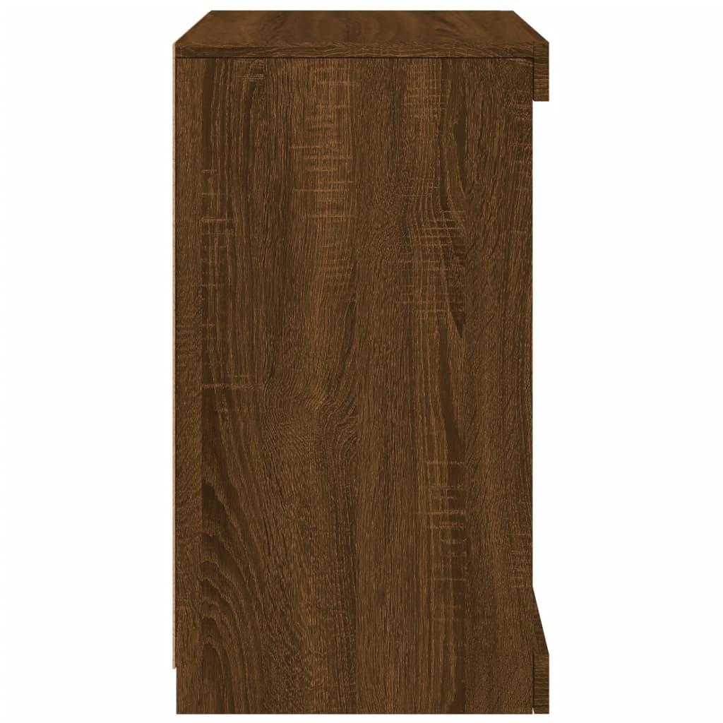 Dressoir Met Led-Verlichting 4X37X67 Cm Bruineikenkleurig bruin eikenkleur