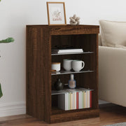 Dressoir 41x37x67 cm bruin eikenkleur met LED
