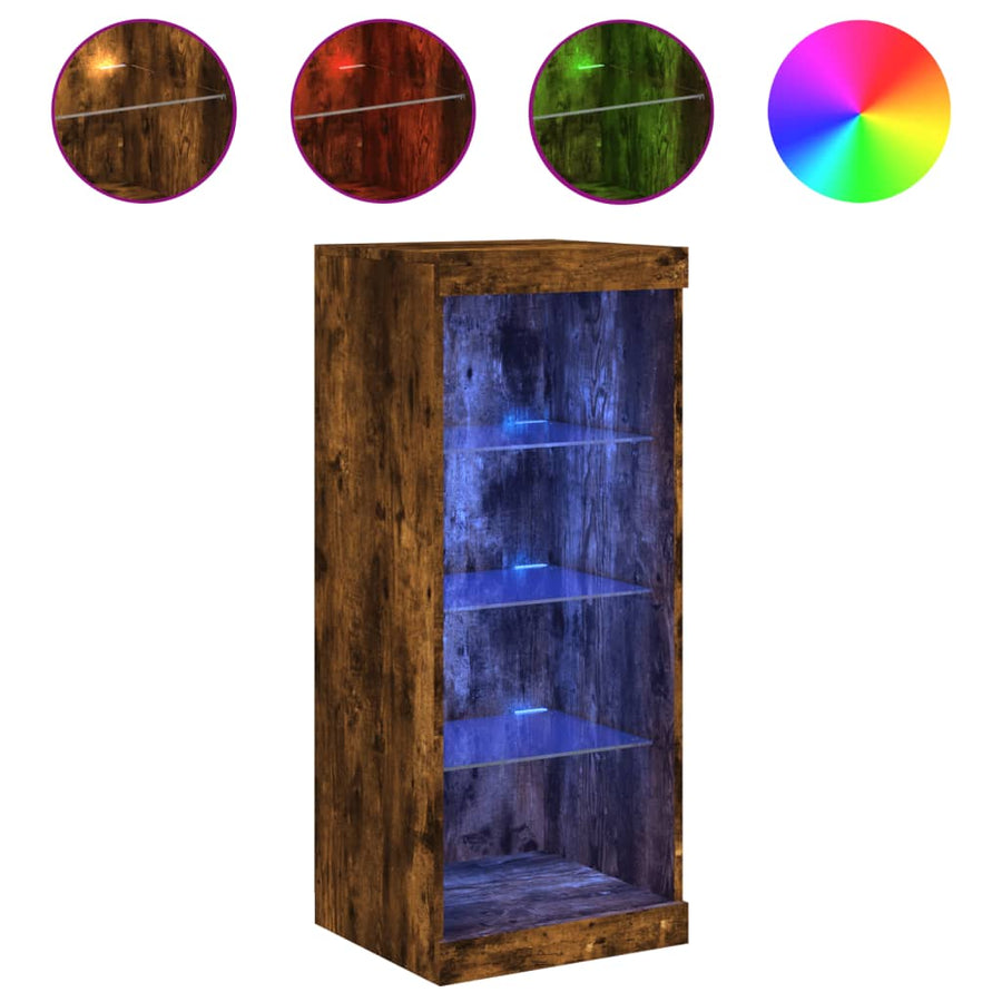 Dressoir Met Led-Verlichting 41X37X100 Cm Gerookt Eikenkleurig