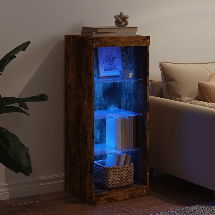 Dressoir Met Led-Verlichting 41X37X100 Cm Gerookt Eikenkleurig