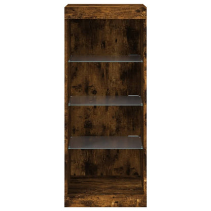 Dressoir Met Led-Verlichting 41X37X100 Cm Gerookt Eikenkleurig