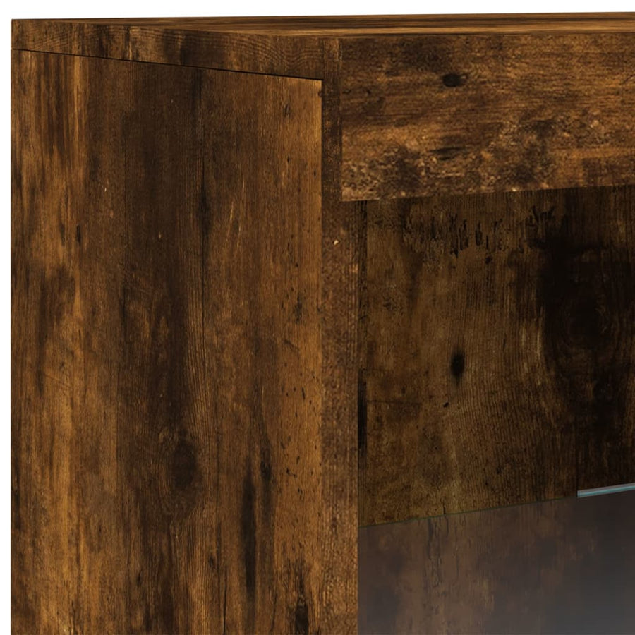 Dressoir Met Led-Verlichting 41X37X100 Cm Gerookt Eikenkleurig