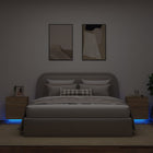 Nightstands with LED lighting 2 pcs engineered wood sonoma oak