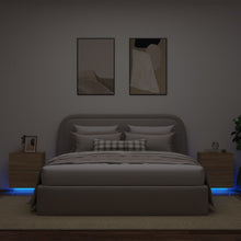 Nachtkastjes Met Led-Verlichting Bewerkt Hout 2 Sonoma eiken