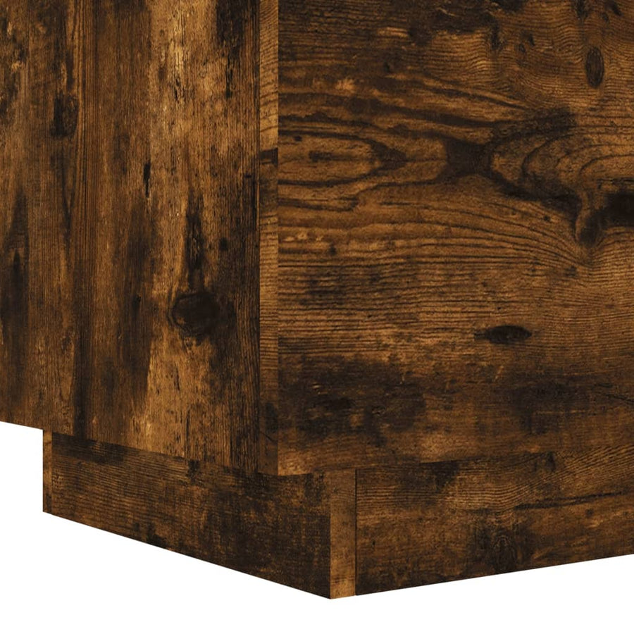 Nachtkastjes Met Led Bewerkt Hout Kleurig 2 Gerookt eiken