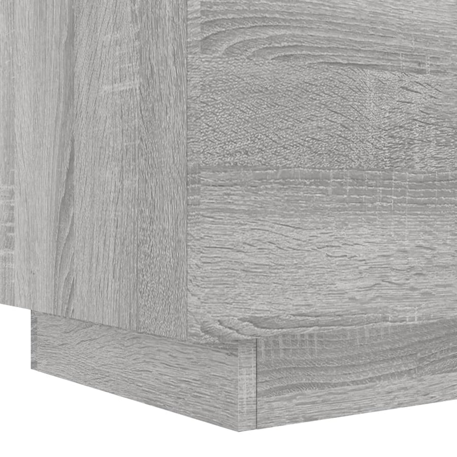 Nachtkastjes Met Led-Verlichting Bewerkt Hout 2 Grijs sonoma
