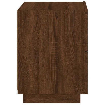 Nachtkastjes Met Led Bewerkt Hout Bruineikenkleurig 2 bruin eikenkleur