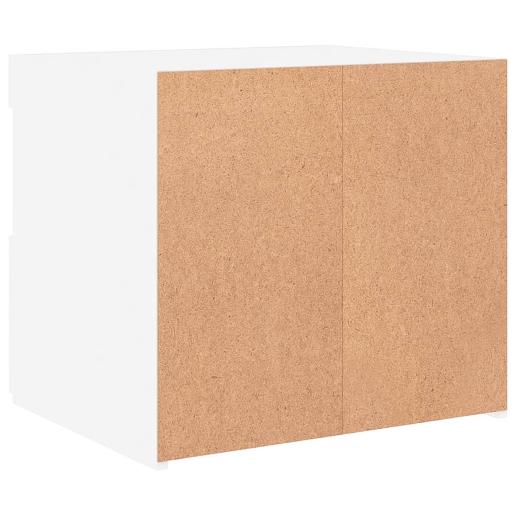 Nachtkastje Met Led-Verlichting 50X40X45 Cm 1 Wit