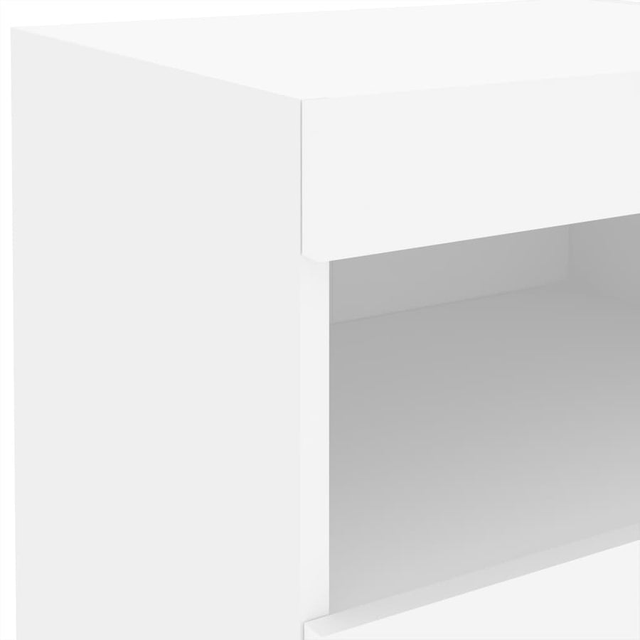Nachtkastjes Met Led-Verlichting 50X40X45 Cm 2 Wit