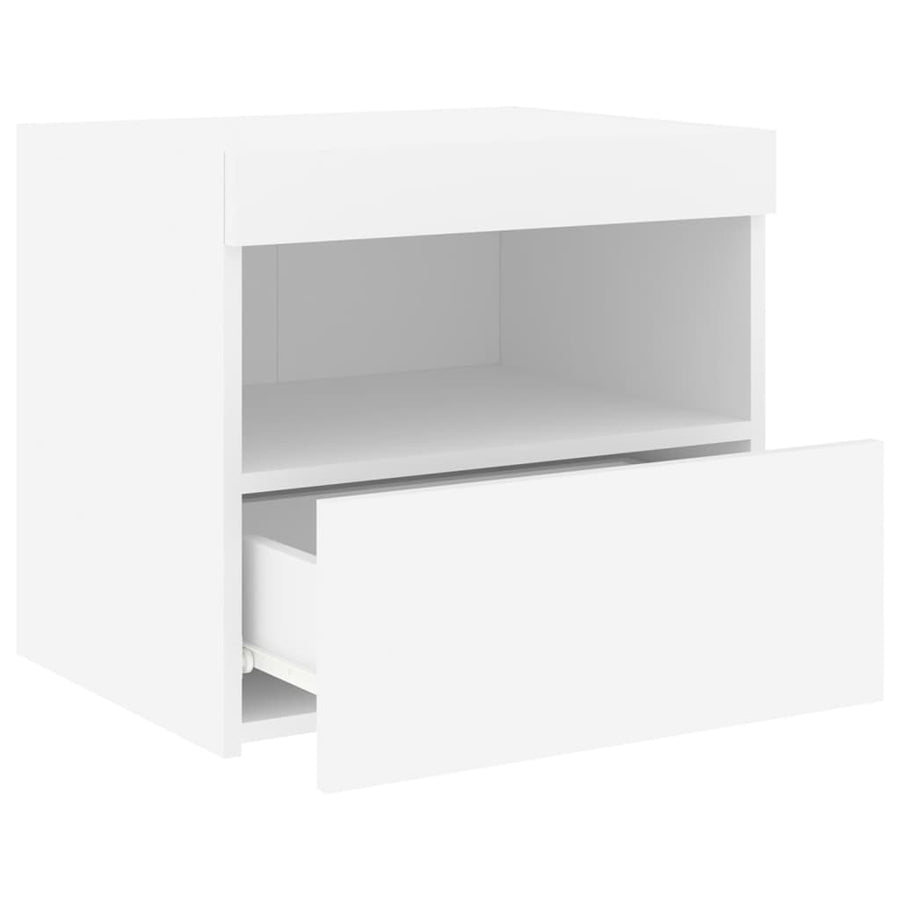 Nachtkastjes Met Led-Verlichting 50X40X45 Cm 2 Wit